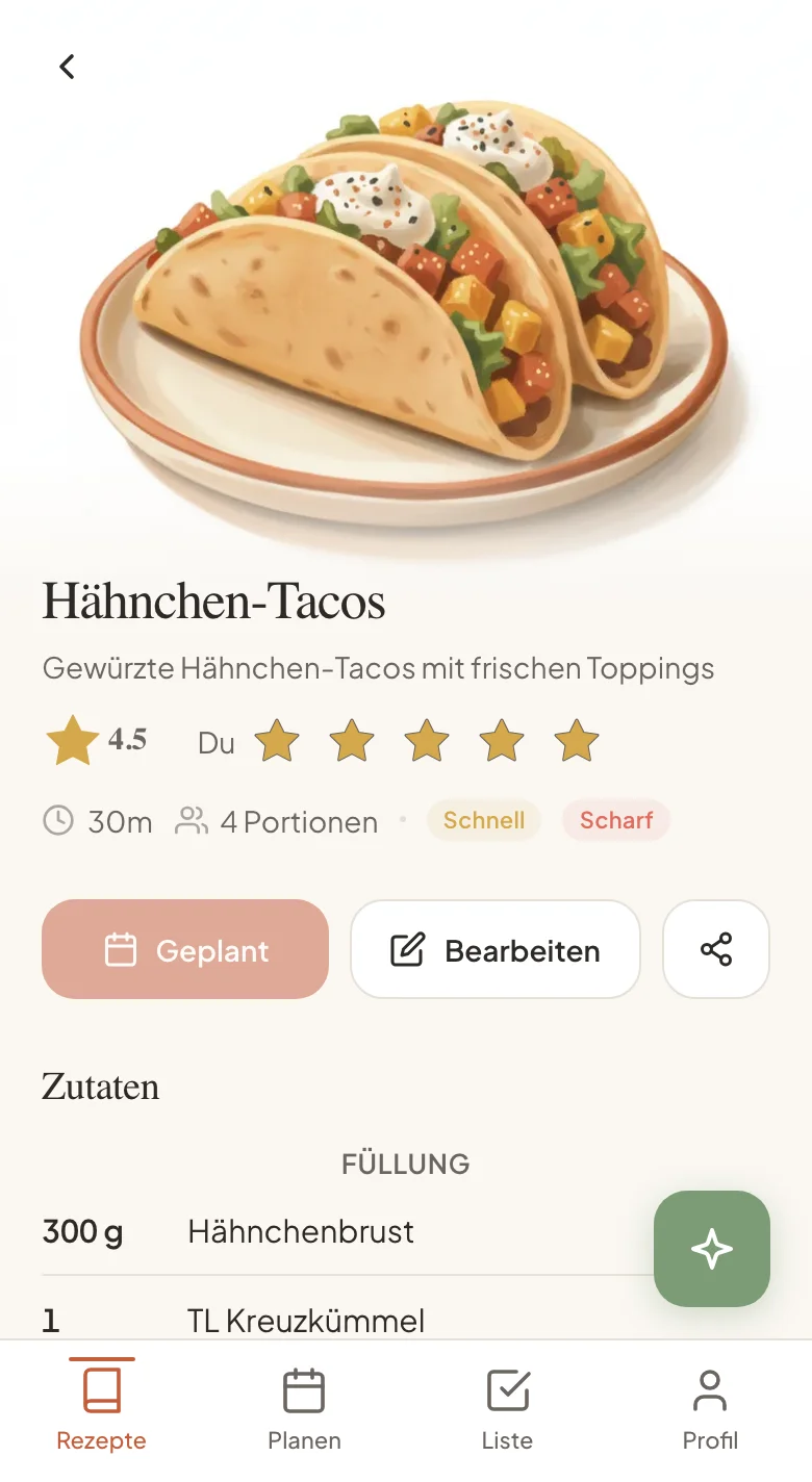 Rette Rezepte aus dem Screenshot-Stapel