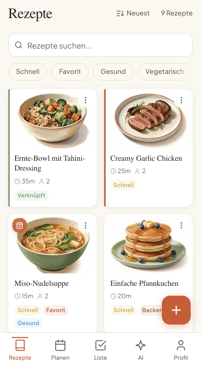 Rette Rezepte aus dem Screenshot-Stapel