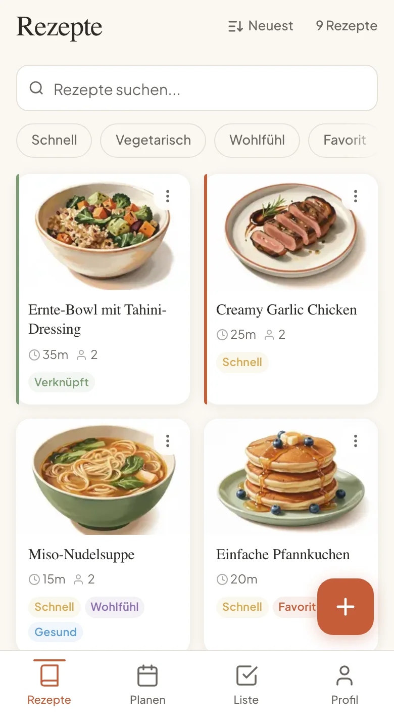 Rette Rezepte aus dem Screenshot-Stapel